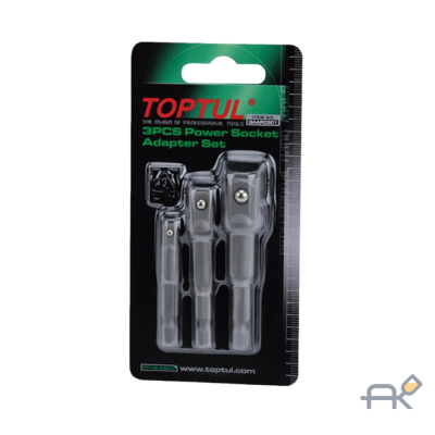 Набор переходников 1/4` под шуруповерт 3ед. (1/4`. 3/8`. 1/2`) TOPTUL (GAAR0301)